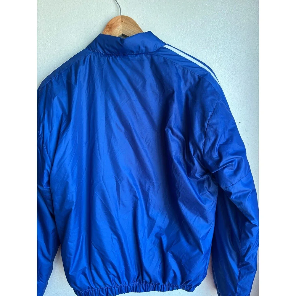 Adidas‎ Mens Blue 3-Stripes Full Zip Padded Windbreaker Jacket Size Small
